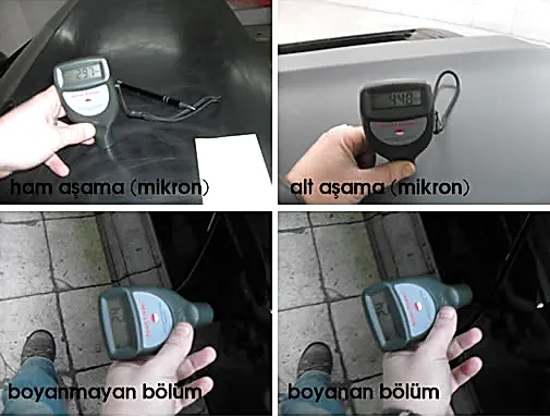 boya ölçüm cihazı ile oto boyama